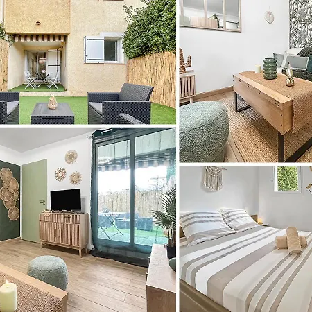 Apartamento Jardin Privé, Wifi, Proche De La